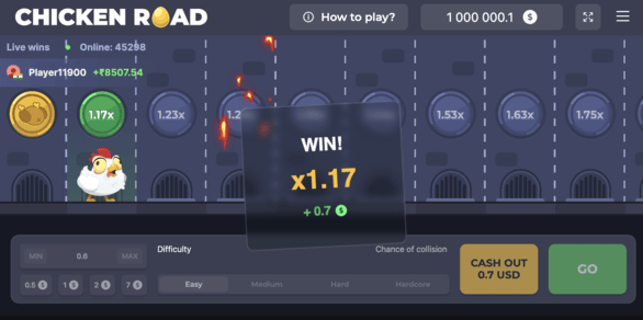 Chicken Road - Cashout Screen